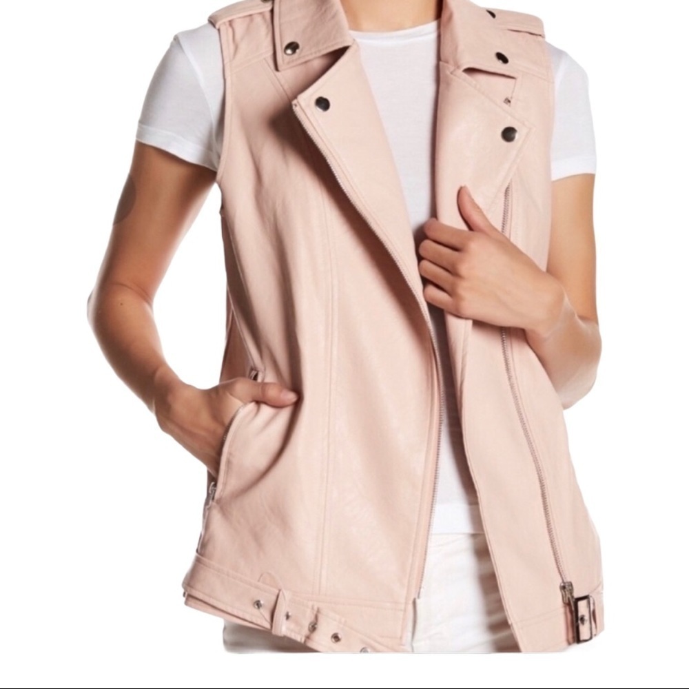 ❤️NWOT❤️ELODIE FAUX‎ LEATHER MOTO VEST